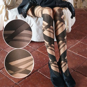 NEW・新作 イタリア インポート ブランド 柄ストッキング TRASPARENZE BREEZE レースアップ柄ストッキング 2色|TRASPARENZE|ブランド別・ストッキングブランド