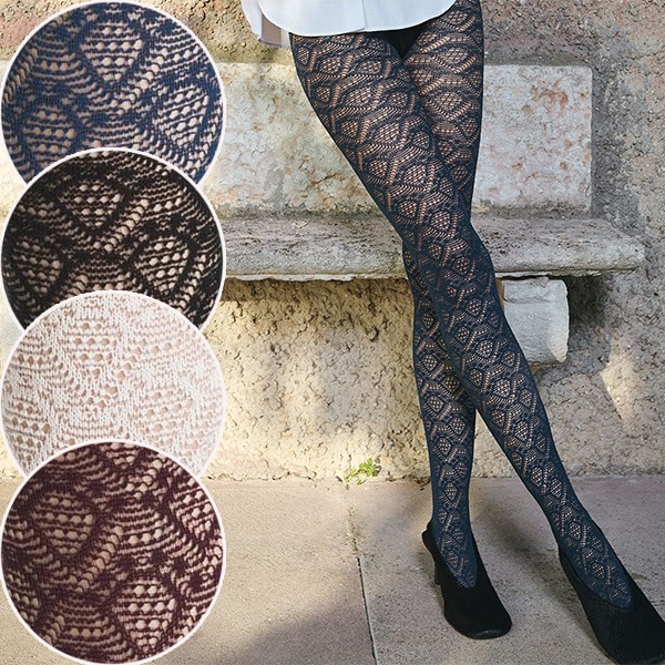 NEW・新作 イタリア インポート ブランド 柄タイツ TRASPARENZE FOG 網柄タイツ 4色
