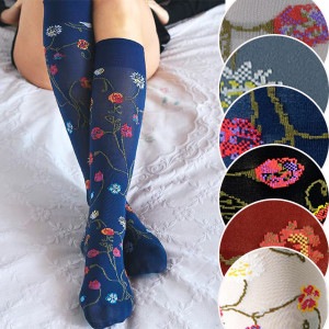 NEW・新作 イタリア インポート ブランド 柄ニーハイタイツ TRASPARENZE PLATINO 花柄ニーハイタイツ 6色|TRASPARENZE|ブランド別・ストッキングブランド