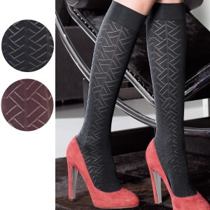 NEW・新作 イタリア インポート ブランド 柄ニーハイタイツ TRASPARENZE MANILA 幾何学柄ニーハイタイツ 2色|TRASPARENZE|ブランド別・ストッキングブランド