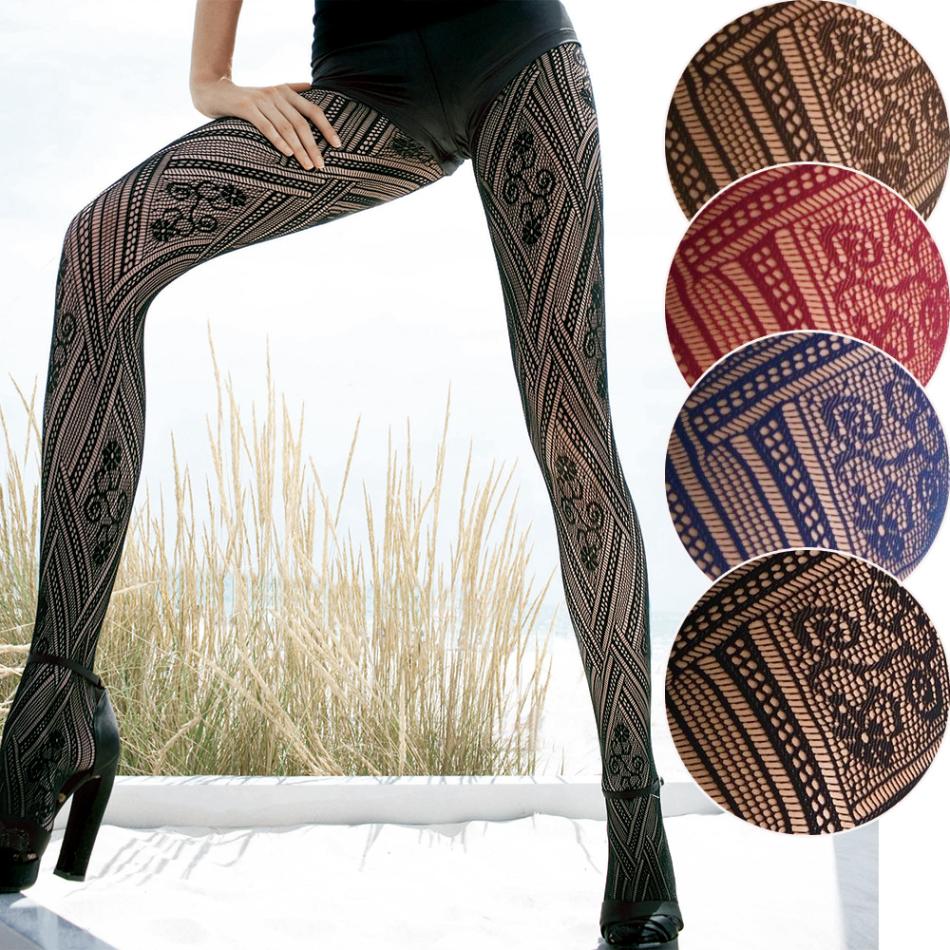NEW・新作 イタリア インポート ブランド 柄網タイツ TRASPARENZE DIODORA 幾何学柄・花柄網タイツ 4色
