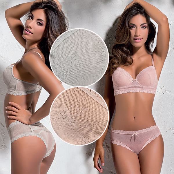 在庫一掃セール イタリアインポートランジェリー LOVE&BRA 18397 バルコネットブラ・ショーツセット　2色