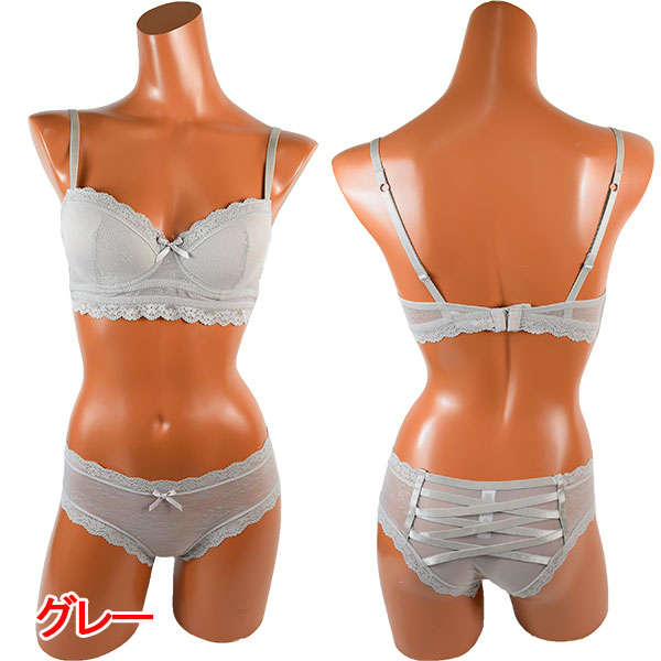 在庫一掃セール イタリアインポートランジェリー LOVE&BRA 18397 バルコネットブラ・ショーツセット　2色