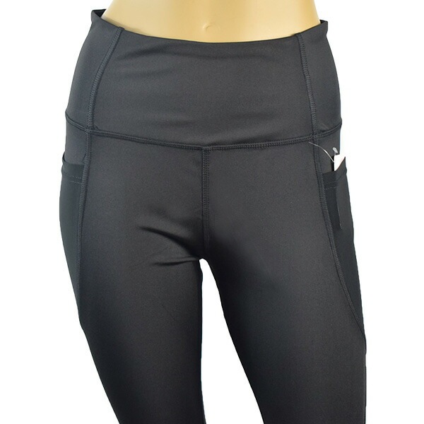 イタリアブランドレギンス・パンツ ELETTA MILANO 12113 メッシュ切替スポーツ用レギンス 黒