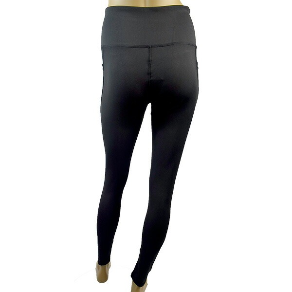 イタリアブランドレギンス・パンツ ELETTA MILANO 12113 メッシュ切替スポーツ用レギンス 黒