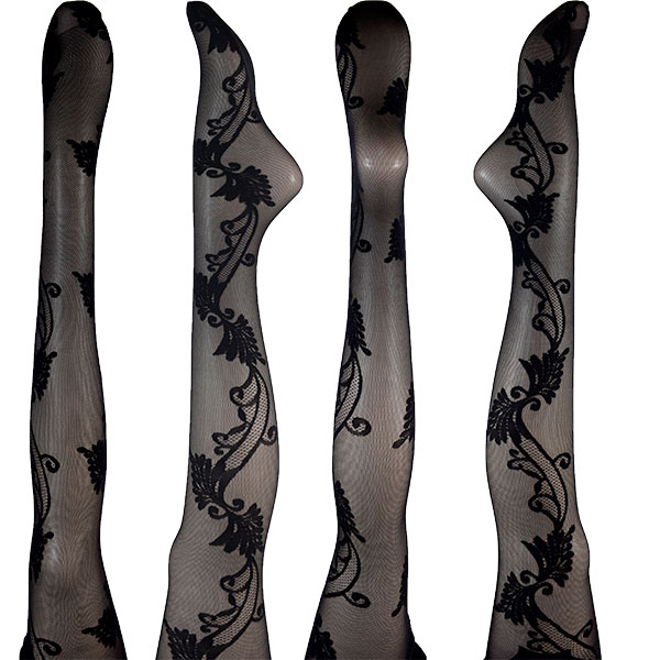 イタリアインポート高級ブランド 柄ストッキング OROBLU FREESIA 花柄ストッキング 3色