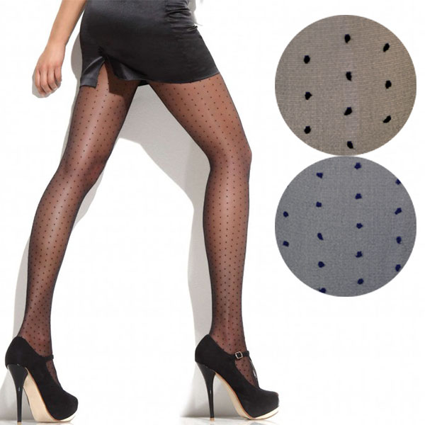 イタリア インポート 柄ストッキング SANPELLEGRINO MAGDALENA ドット柄ストッキング　2色