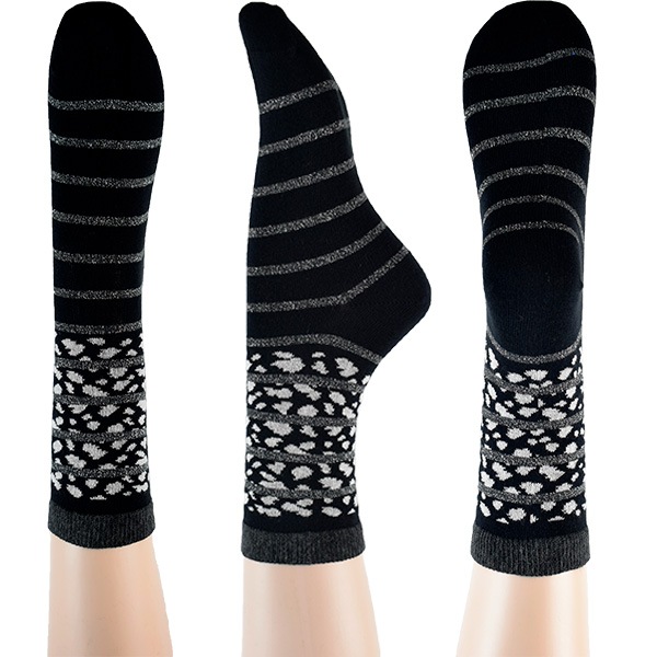 イタリア インポート ブランド 柄ソックス SCOPRI FIT アニマル柄ラメコットンソックス 2色