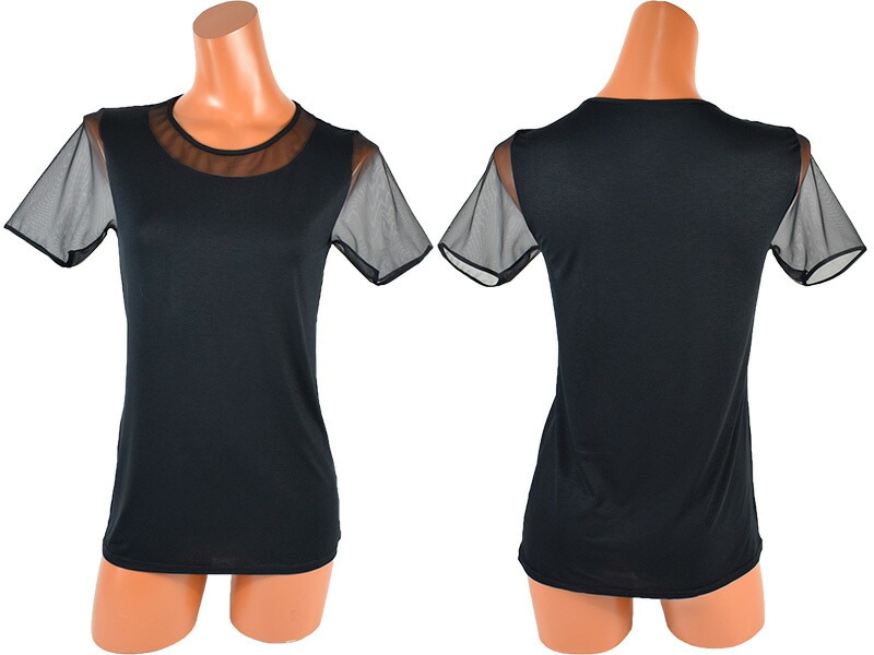 イタリアインポートカットソー COTONELLA G340 チュール切替カットソー 3色