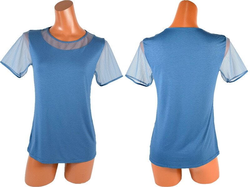 イタリアインポートカットソー COTONELLA G340 チュール切替カットソー 3色