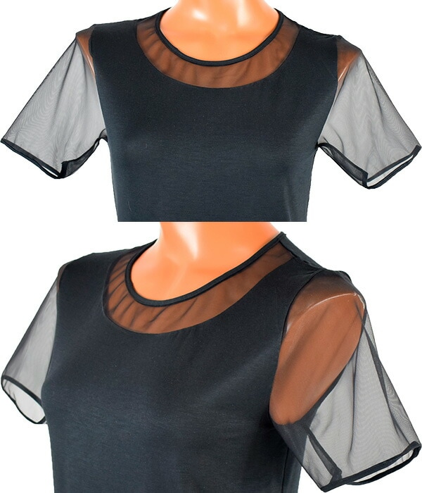 イタリアインポートカットソー COTONELLA G340 チュール切替カットソー 3色