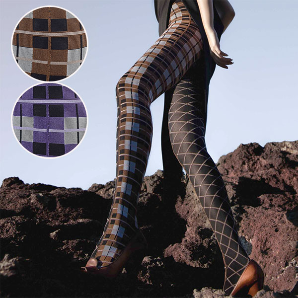 タイムセール！エルメス★ブラウン チェック柄 スラックス セール】【neos -addictive design-】セミワイド タータン