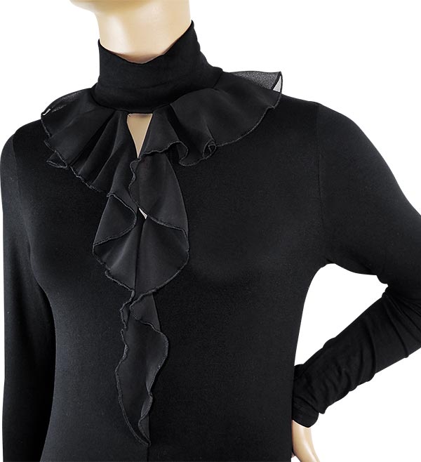 在庫一掃セール SALE 秋冬イタリア インポート ブランド カットソー ANTONELLA 64028 ラッフルカットソー 2色