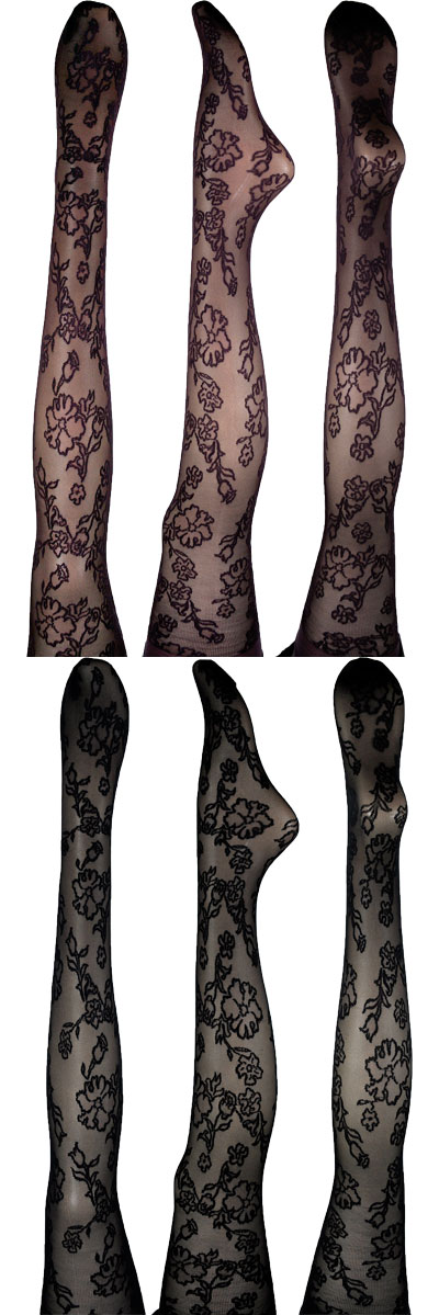柄ストッキング LEVANTE E581 花柄ストッキング