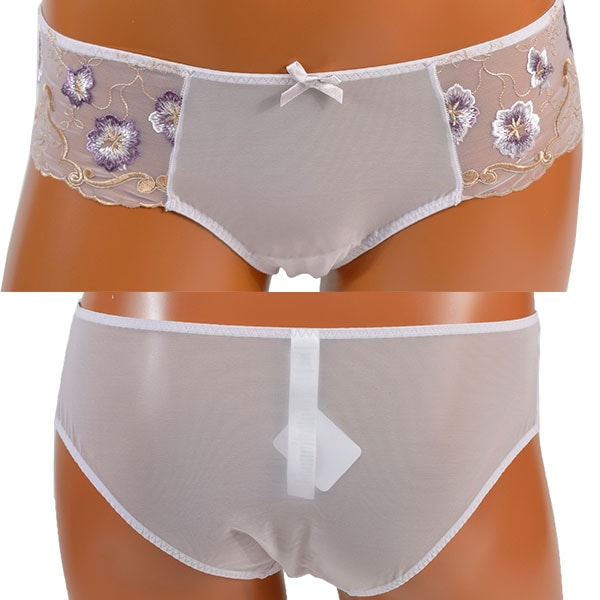 イタリアインポートランジェリー SieLEI 6638 花柄刺繍スーパープッシュアップブラ・ショーツセット　3色