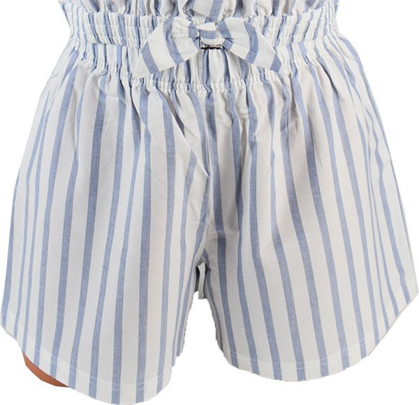 ★在庫一掃セール★イタリアインポートパジャマ NOTTINGHAM 33556 オフショルダーコットンパジャマ　ブルー・白