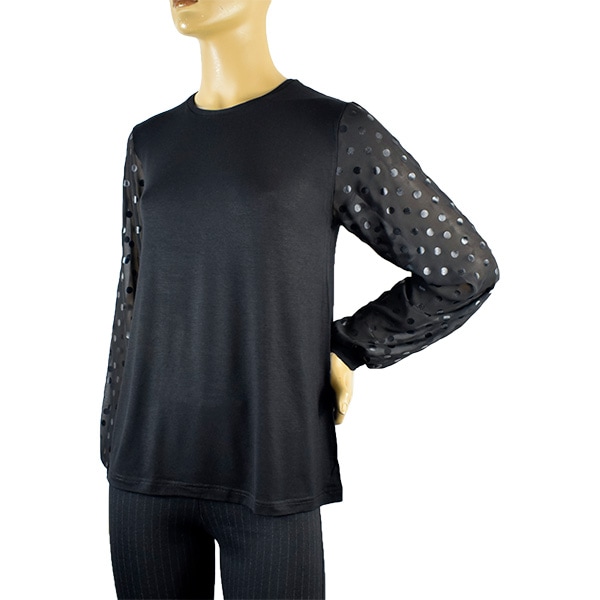 イタリアインポートカットソー JADEA 4274 ボリューム袖カットソー　黒