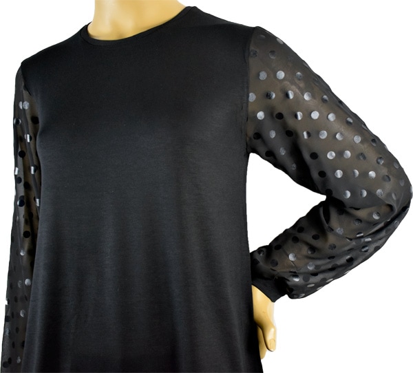 イタリアインポートカットソー JADEA 4274 ボリューム袖カットソー　黒