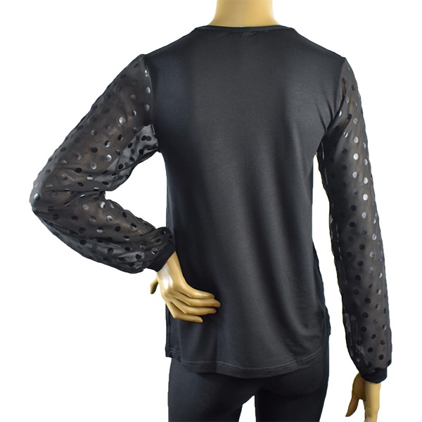 イタリアインポートカットソー JADEA 4274 ボリューム袖カットソー　黒