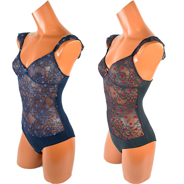 イタリアインポートランジェリー JADEA 4258 レース切替ボディー 2色