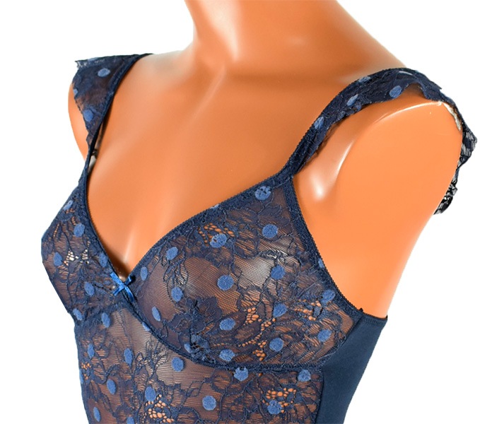 イタリアインポートランジェリー JADEA 4258 レース切替ボディー 2色