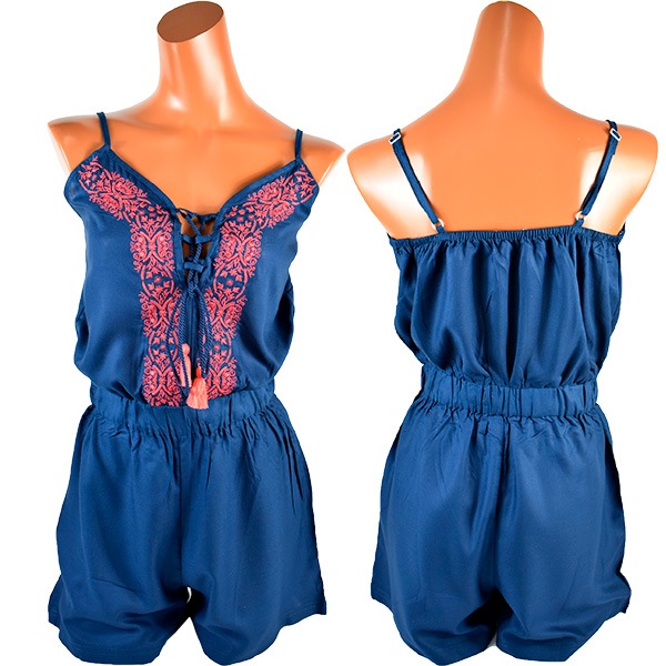 在庫一掃セール イタリアインポートパジャマ NOTTINGHAM 33565 刺繍オールインワン　2色