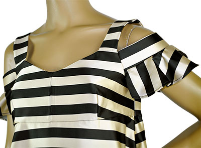 在庫一掃セール SALE 春夏 インポート ワンピース IMPERIALボーダー柄ワンピース 黒・ゴールド 