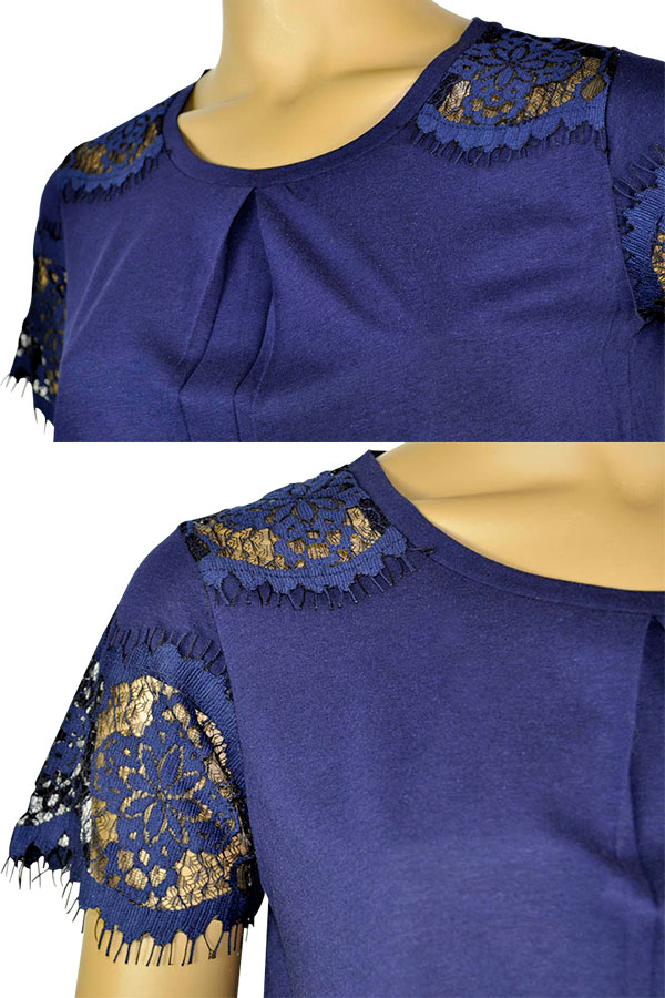 在庫一掃セール SALE 春夏大きいサイズ有イタリアブランドカットソー PRIMA CLASSE 33506 レース切替コットンカットソー 3色