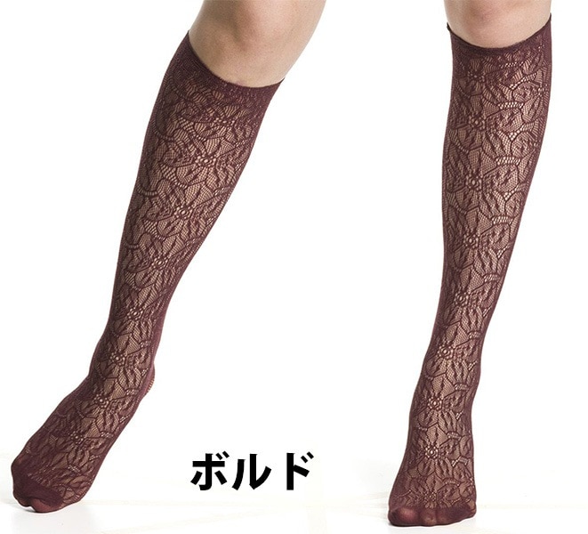 NEW・新作 イタリア インポート ブランド 柄ニーハイソックス TRASPARENZE COMPASS ROSE 網ニーハイソックス 5色