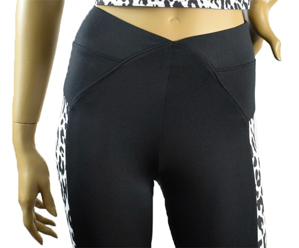 イタリアインポートフィットネスウェアBAS BLEU スポーツ IRBIS アニマル柄切替スポーツレギンス 2色