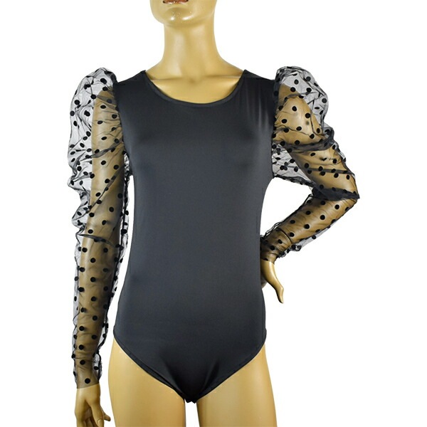 在庫一掃セール イタリアインポートカットソー LOVE AND BRA 39356 ボリューム袖ボディーカットソー　黒