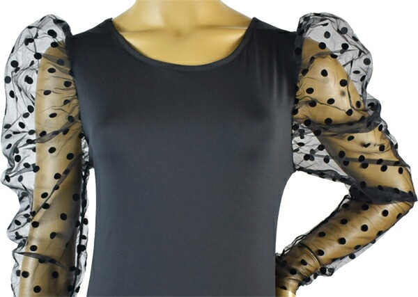 在庫一掃セール イタリアインポートカットソー LOVE AND BRA 39356 ボリューム袖ボディーカットソー　黒