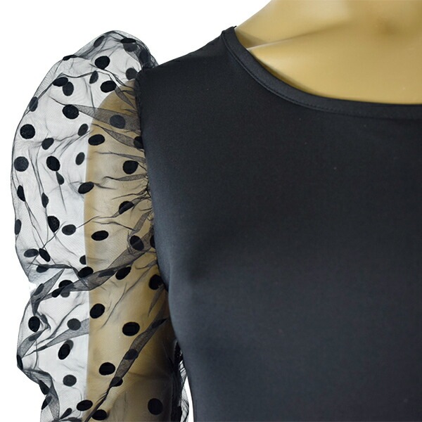 在庫一掃セール イタリアインポートカットソー LOVE AND BRA 39356 ボリューム袖ボディーカットソー　黒