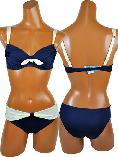 在庫一掃セール インポート水着 SieLEI VR5367 切替ノーパッド水着ビキニ ミセスサイズ B、C、D、E カップ