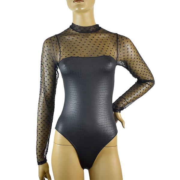 イタリアインポートカットソー LOVE AND BRA 39358 アニマル柄ボディーカットソー　黒