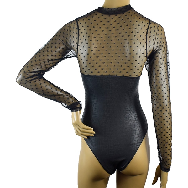 イタリアインポートカットソー LOVE AND BRA 39358 アニマル柄ボディーカットソー　黒