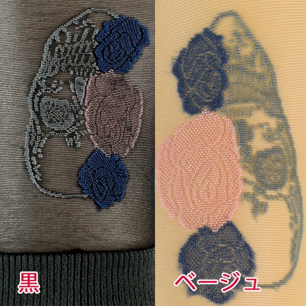 イタリア インポート ブランド 柄ソックス TRASPARENZE OSLO バラ柄ソックス 2色