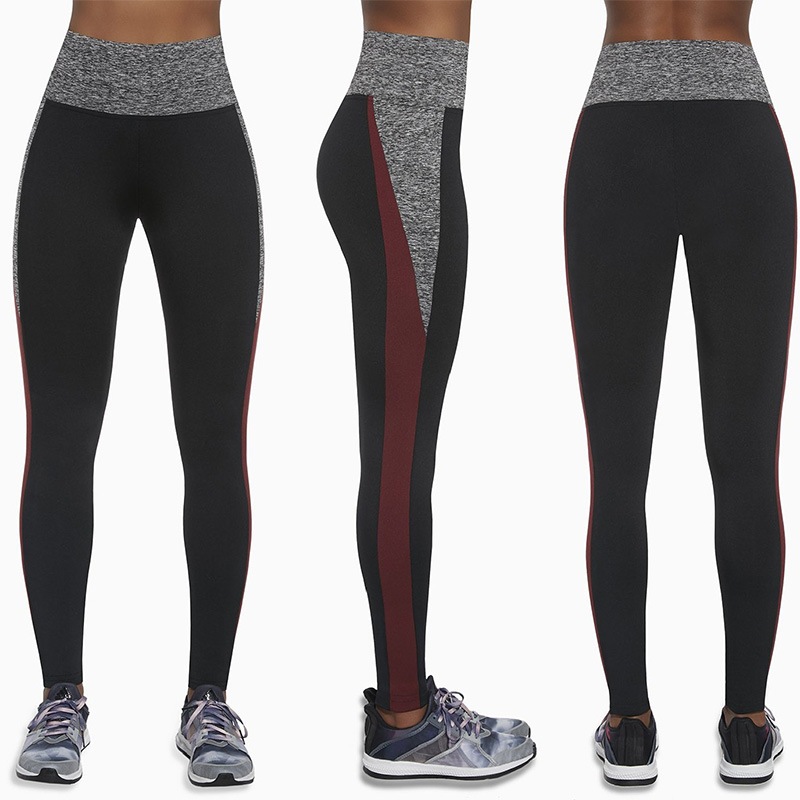 イタリアインポートフィットネスウェアBAS BLEU スポーツ EXTREME カラーブロックレギンス　ウェストシェイプ