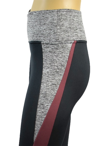 イタリアインポートフィットネスウェアBAS BLEU スポーツ EXTREME カラーブロックレギンス　ウェストシェイプ