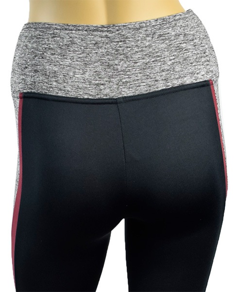 イタリアインポートフィットネスウェアBAS BLEU スポーツ EXTREME カラーブロックレギンス　ウェストシェイプ