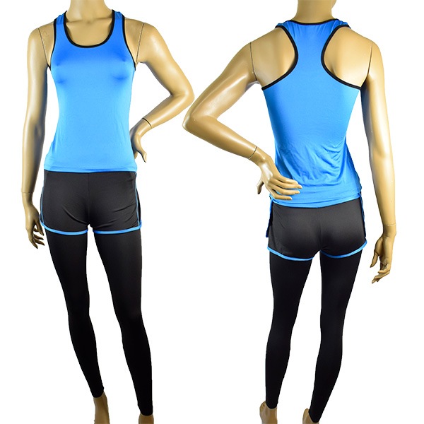 イタリアインポートフィットネスウェアLOVE&BRA 21896 スポーツウェアレギンス・トップセット　2色