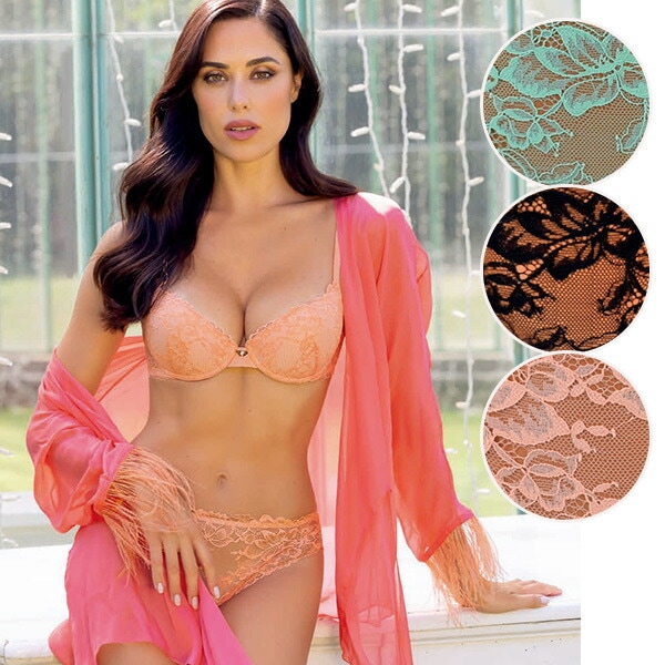 イタリア インポート ブランド ランジェリー LEILIEVE TEMPTATION プッシュアップブラ・ブラジリアンタンガセット 3色