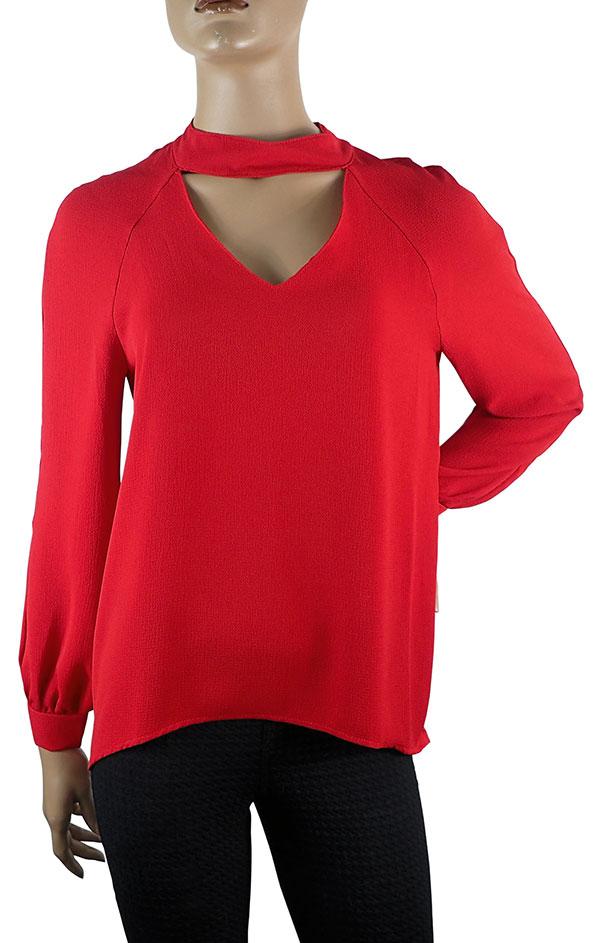 在庫一掃セール SALE 秋冬イタリア インポート ブランド ブラウス ELEONORA AMADEI デザインブラウス 赤