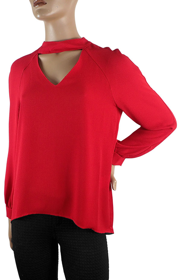 在庫一掃セール SALE 秋冬イタリア インポート ブランド ブラウス ELEONORA AMADEI デザインブラウス 赤