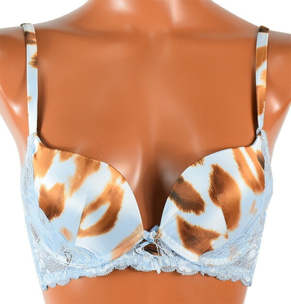 イタリア インポート ブランド ランジェリー LOVE&BRA 60195 アニマル柄プッシュアップブラ・ブラジリアンタンガセット 2色