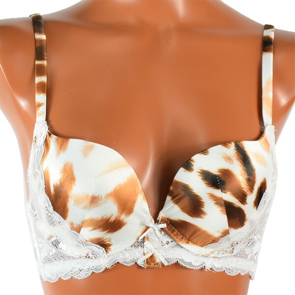 イタリア インポート ブランド ランジェリー LOVE&BRA 60195 アニマル柄プッシュアップブラ・ブラジリアンタンガセット 2色