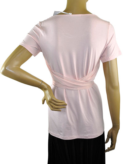 在庫一掃セール SALE 春夏 インポート カットソー Y not? シフォン切替カットソー　ピンク