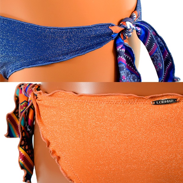 イタリアインポート水着 LORMAR ENE C041 プッシュアップブララメ水着ビキニ 2色