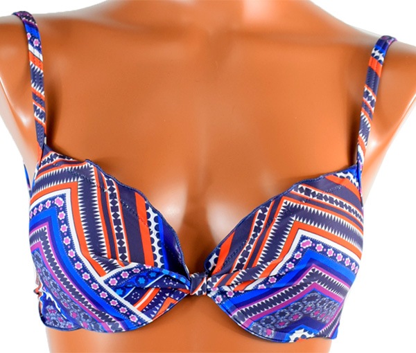 イタリアインポート水着 LORMAR ENE C041 プッシュアップブララメ水着ビキニ 2色