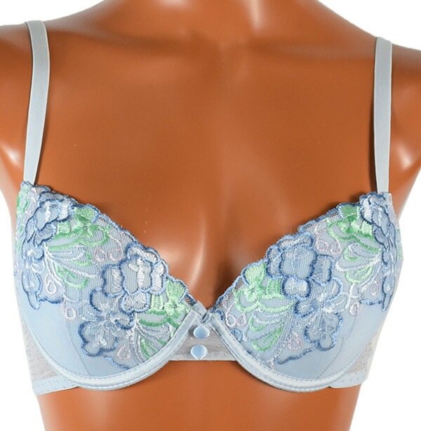 イタリア インポート ブランド ランジェリー LOVE&BRA 60896 花柄刺?プッシュアップブラ・ブラジリアンタンガセット 2色